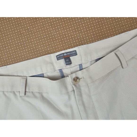 Peter Millar Shorts Mens 40 Golf Beige High Wicking Performance - Picture 6 of 16